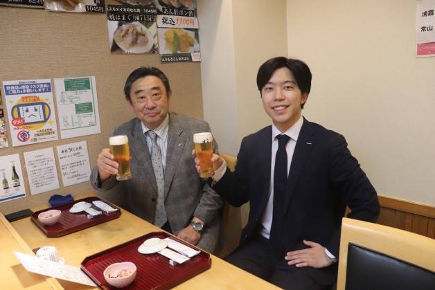 「第16回・年齢差36歳！～凸凹コンビが巡る首都圏酒場応援記～」コストパフォーマンス抜群！本格的な江戸前寿司が気軽に味わえる築地の「すし大」で、「ザ・プレミアム・モルツ」に舌鼓♪（東京・築地）
